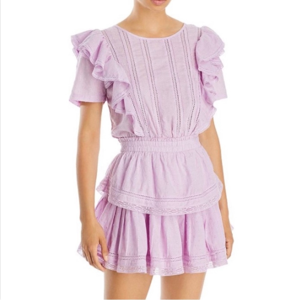 LoveShackFancy NWT Natasha Heritage Lilac Mini Dress